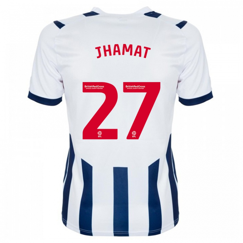 Hombre Camiseta Simran Jhamat #27 Blanco 1ª Equipación 2023/24 La Camisa México