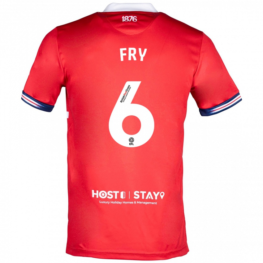 Hombre Camiseta Dael Fry #6 Rojo 1ª Equipación 2023/24 La Camisa México