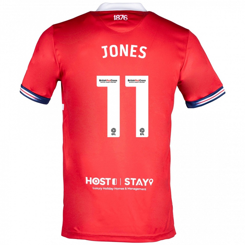 Hombre Camiseta Isaiah Jones #11 Rojo 1ª Equipación 2023/24 La Camisa México