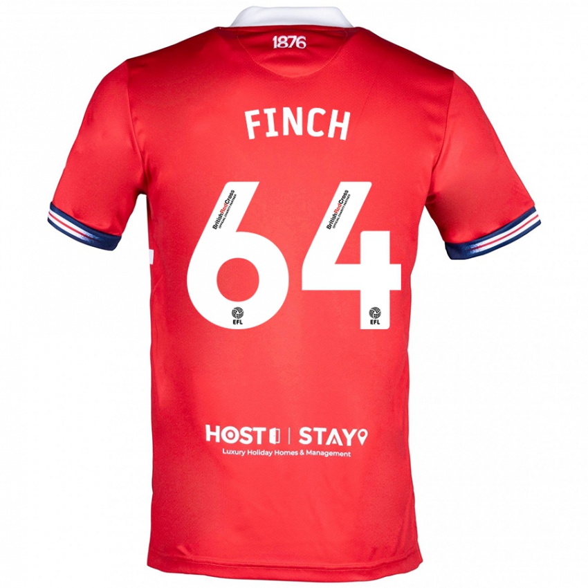 Hombre Camiseta Sonny Finch #64 Rojo 1ª Equipación 2023/24 La Camisa México