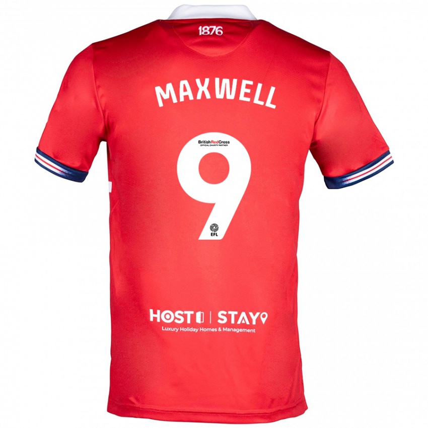 Hombre Camiseta Armani Maxwell #9 Rojo 1ª Equipación 2023/24 La Camisa México