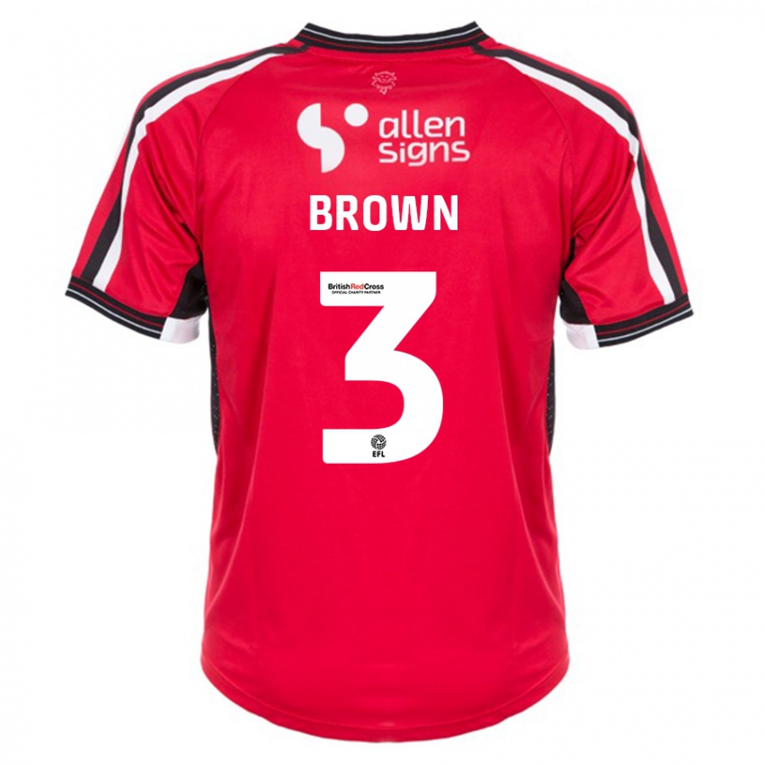 Hombre Camiseta Jaden Brown #3 Rojo 1ª Equipación 2023/24 La Camisa México