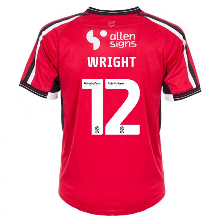 Hombre Camiseta Jordan Wright #12 Rojo 1ª Equipación 2023/24 La Camisa México