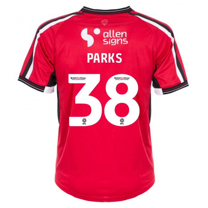 Hombre Camiseta Charlie Parks #38 Rojo 1ª Equipación 2023/24 La Camisa México