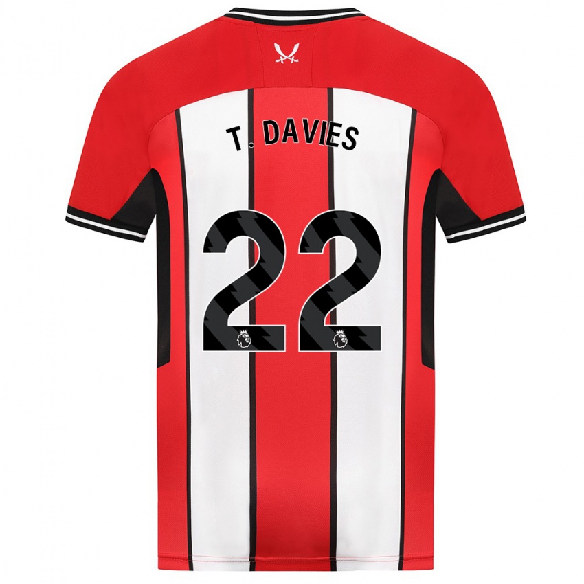 Hombre Camiseta Tom Davies #22 Rojo 1ª Equipación 2023/24 La Camisa México
