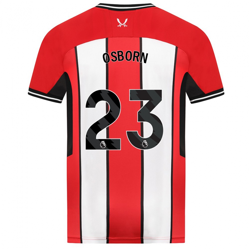 Hombre Camiseta Ben Osborn #23 Rojo 1ª Equipación 2023/24 La Camisa México