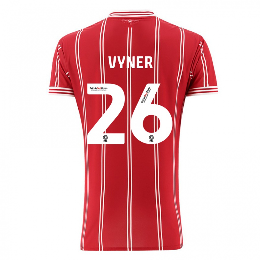 Hombre Camiseta Zak Vyner #26 Rojo 1ª Equipación 2023/24 La Camisa México