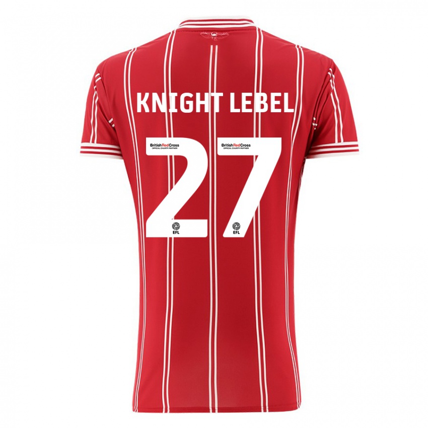 Hombre Camiseta Jamie Knight-Lebel #27 Rojo 1ª Equipación 2023/24 La Camisa México