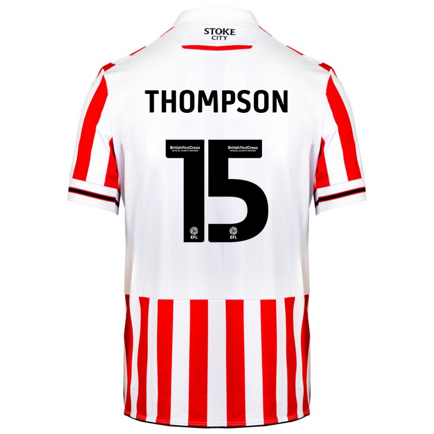 Hombre Camiseta Jordan Thompson #15 Rojo Blanco 1ª Equipación 2023/24 La Camisa México