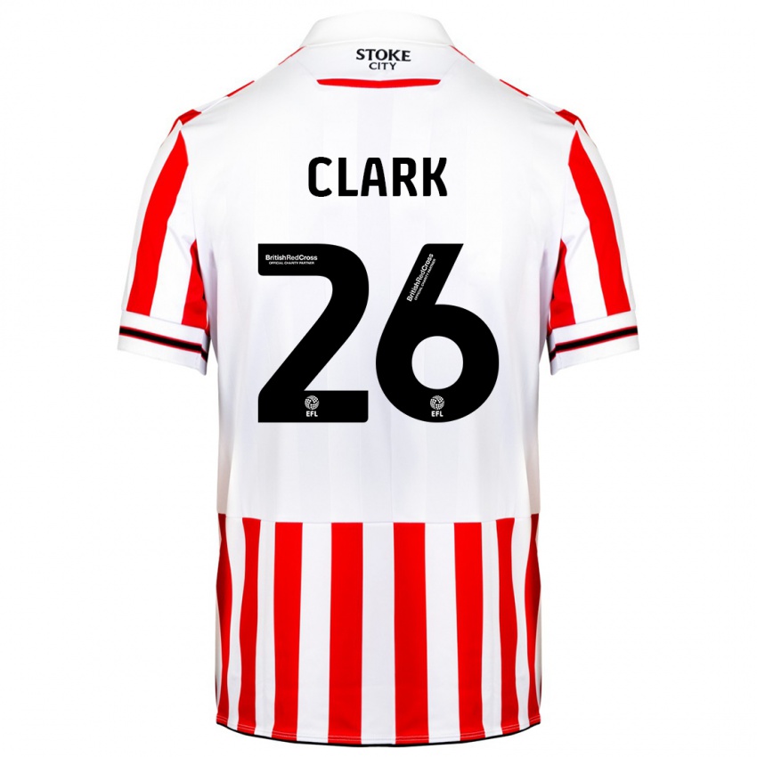 Hombre Camiseta Ciaran Clark #26 Rojo Blanco 1ª Equipación 2023/24 La Camisa México