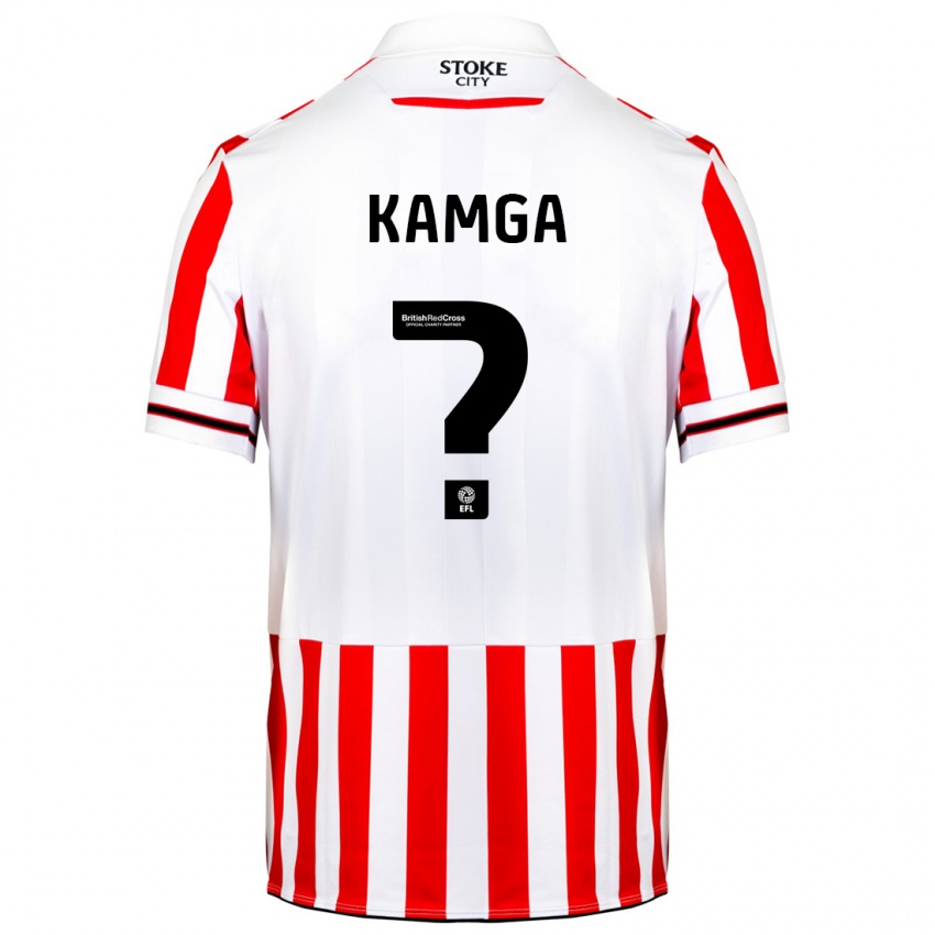 Hombre Camiseta Ian Kamga #0 Rojo Blanco 1ª Equipación 2023/24 La Camisa México