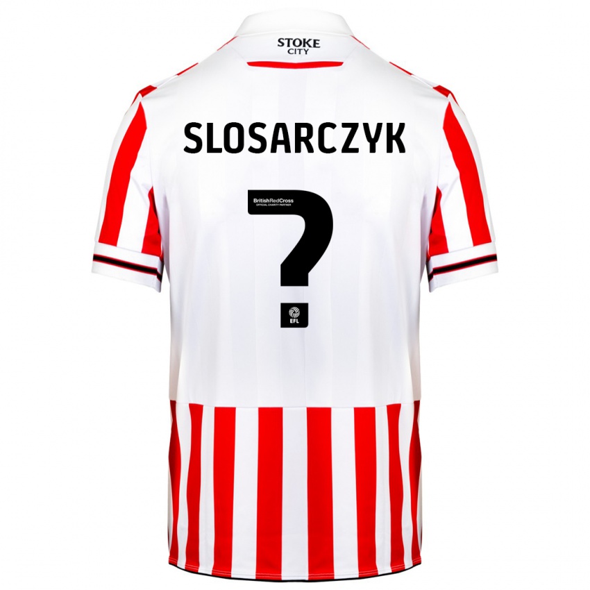 Hombre Camiseta Nikolas Slosarczyk #0 Rojo Blanco 1ª Equipación 2023/24 La Camisa México