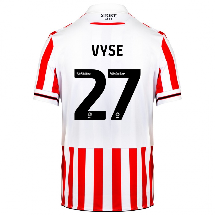 Hombre Camiseta Ryah Vyse #27 Rojo Blanco 1ª Equipación 2023/24 La Camisa México