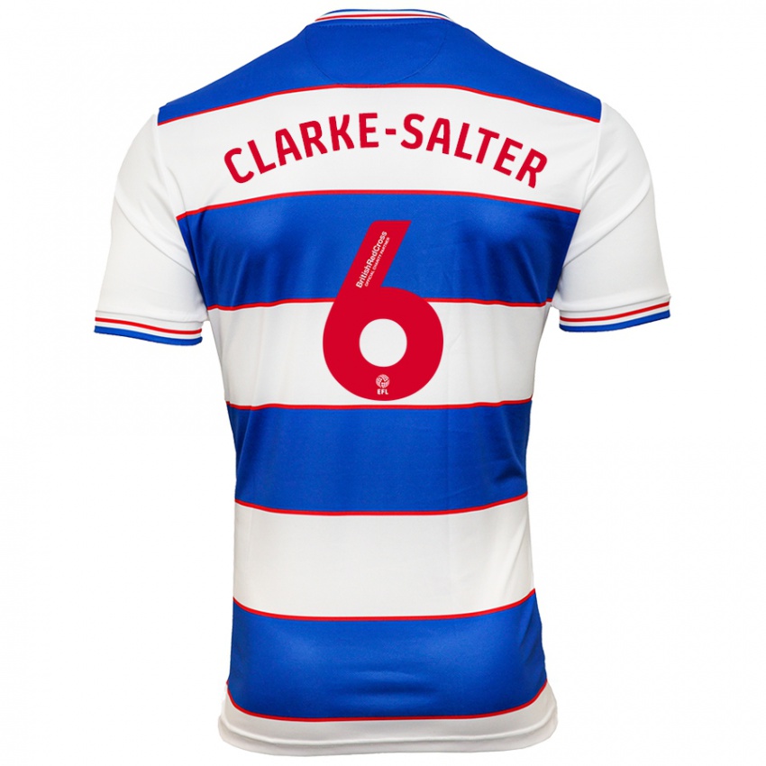 Hombre Camiseta Jake Clarke-Salter #6 Blanco Azul 1ª Equipación 2023/24 La Camisa México