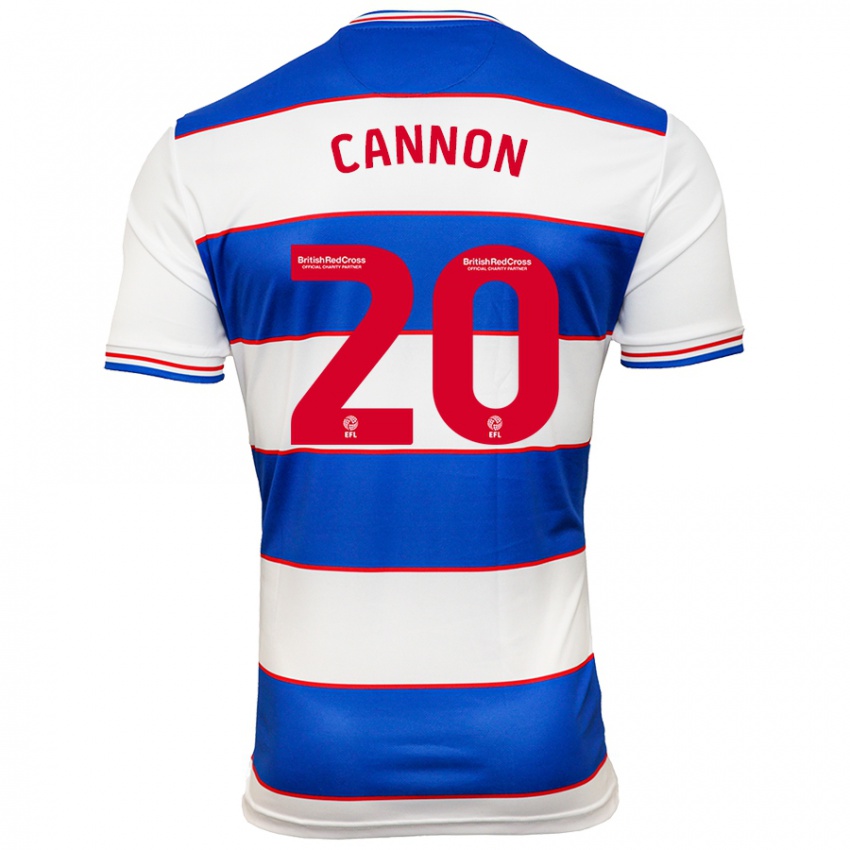 Hombre Camiseta Reggie Cannon #20 Blanco Azul 1ª Equipación 2023/24 La Camisa México