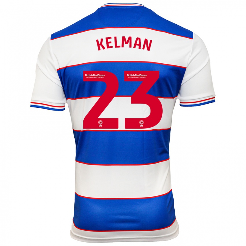 Hombre Camiseta Charlie Kelman #23 Blanco Azul 1ª Equipación 2023/24 La Camisa México