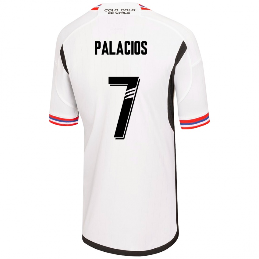 Hombre Camiseta Carlos Palacios #7 Blanco 1ª Equipación 2023/24 La Camisa México