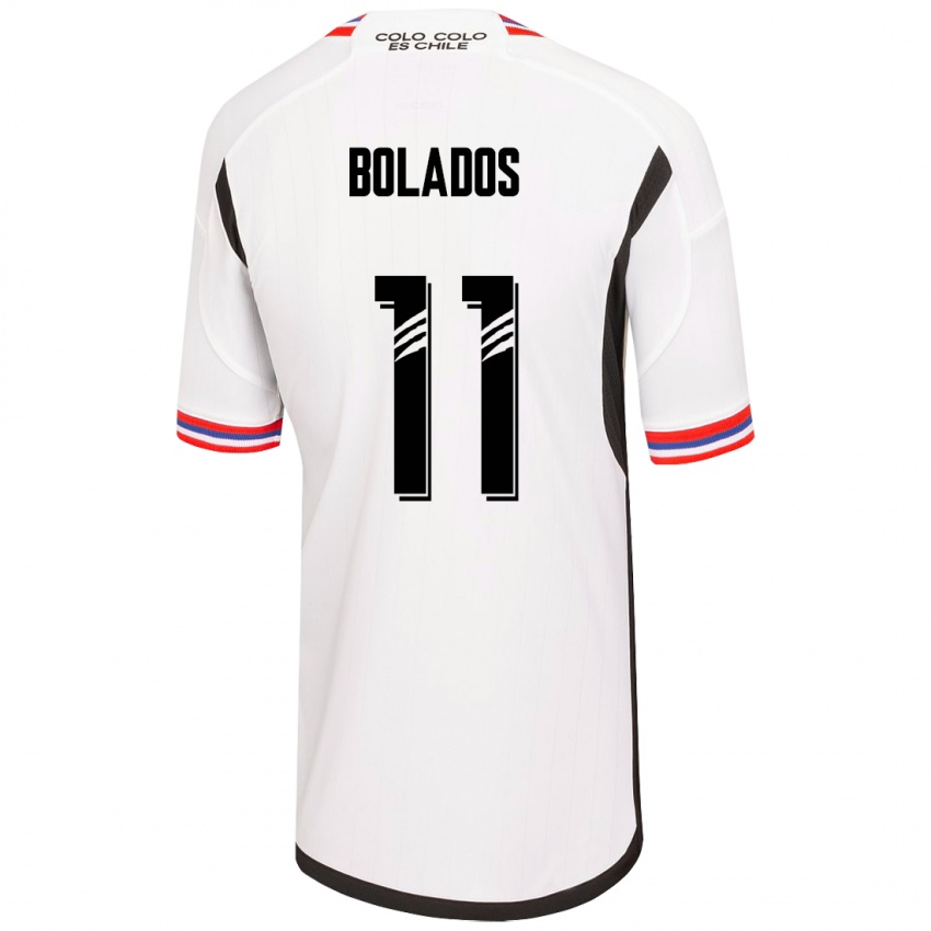 Hombre Camiseta Marcos Bolados #11 Blanco 1ª Equipación 2023/24 La Camisa México