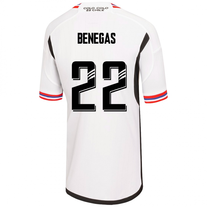 Hombre Camiseta Leandro Benegas #22 Blanco 1ª Equipación 2023/24 La Camisa México