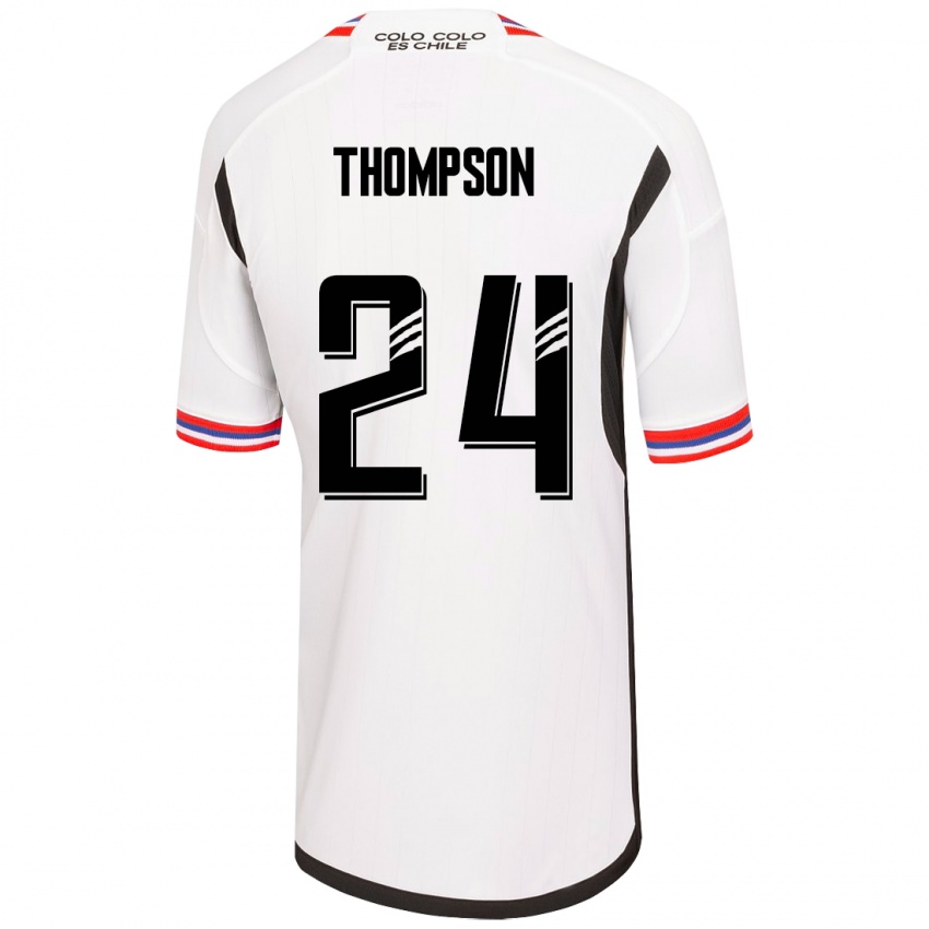 Hombre Camiseta Jordhy Thompson #24 Blanco 1ª Equipación 2023/24 La Camisa México