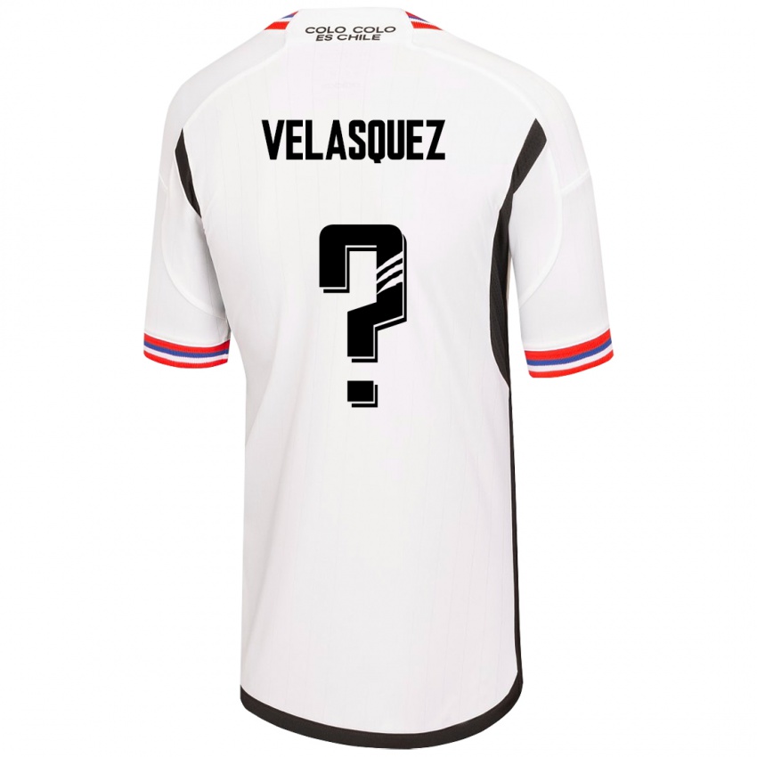 Hombre Camiseta Milovan Velásquez #0 Blanco 1ª Equipación 2023/24 La Camisa México