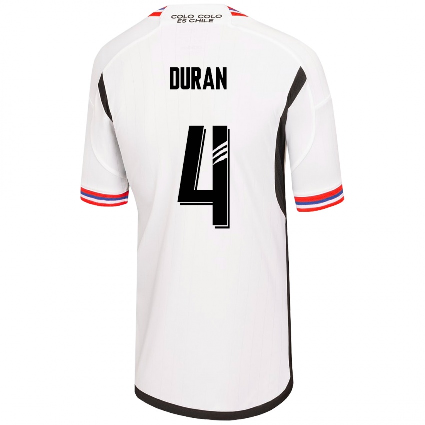 Hombre Camiseta Elisa Durán #4 Blanco 1ª Equipación 2023/24 La Camisa México