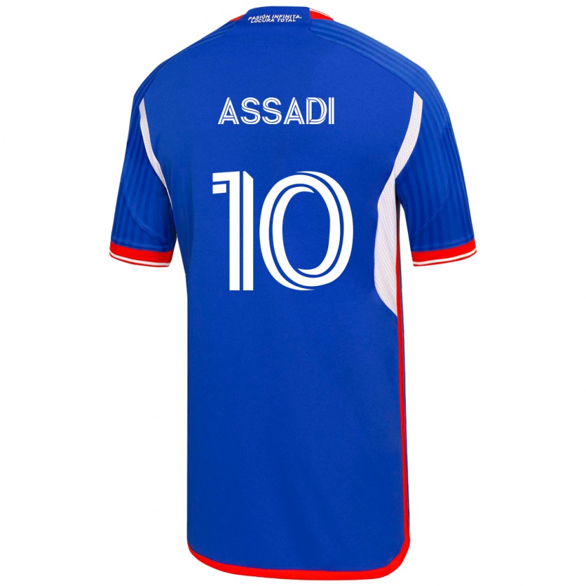 Hombre Camiseta Lucas Assadi #10 Azul 1ª Equipación 2023/24 La Camisa México