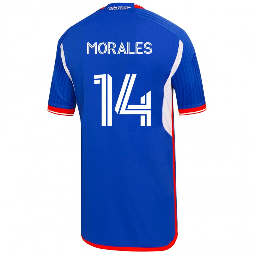Hombre Camiseta Marcelo Morales #14 Azul 1ª Equipación 2023/24 La Camisa México
