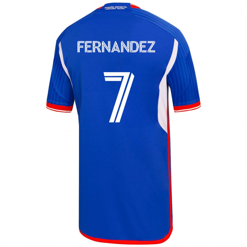 Hombre Camiseta Rebeca Fernández #7 Azul 1ª Equipación 2023/24 La Camisa México