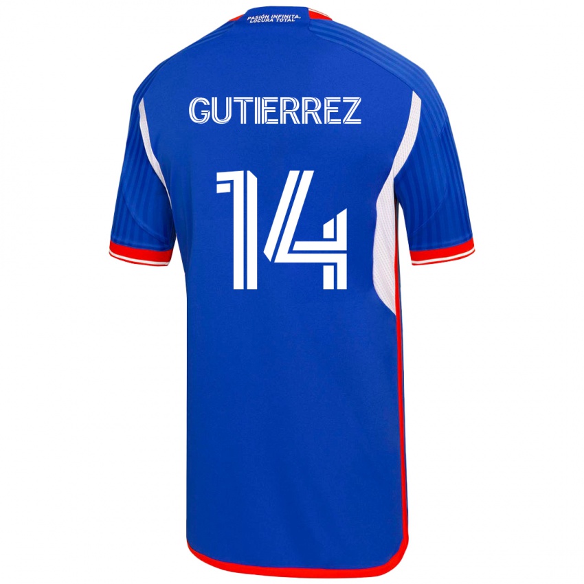 Hombre Camiseta Ana Gutiérrez #14 Azul 1ª Equipación 2023/24 La Camisa México