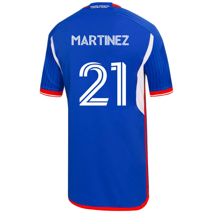 Hombre Camiseta Maria Martínez #21 Azul 1ª Equipación 2023/24 La Camisa México