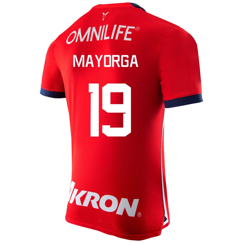 Hombre Camiseta Alejandro Mayorga #19 Rojo 1ª Equipación 2023/24 La Camisa México