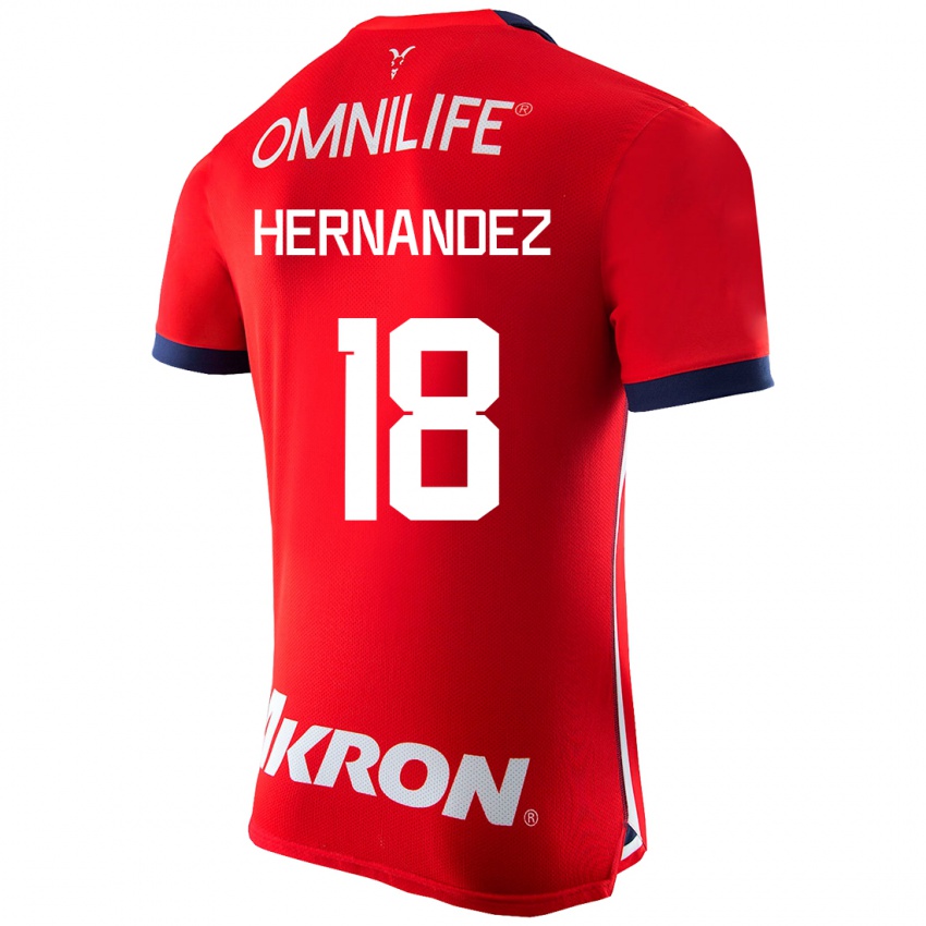 Hombre Camiseta Montserrat Hernandez #18 Rojo 1ª Equipación 2023/24 La Camisa México