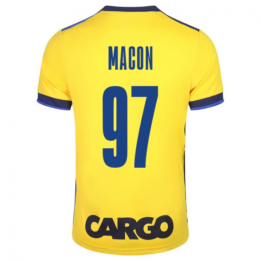 Hombre Camiseta Yvann Maçon #97 Amarillo 1ª Equipación 2023/24 La Camisa México