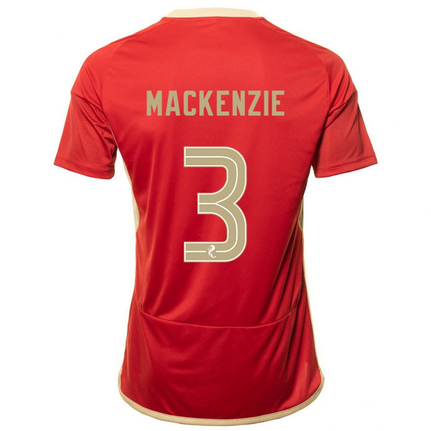 Hombre Camiseta Jack Mackenzie #3 Rojo 1ª Equipación 2023/24 La Camisa México
