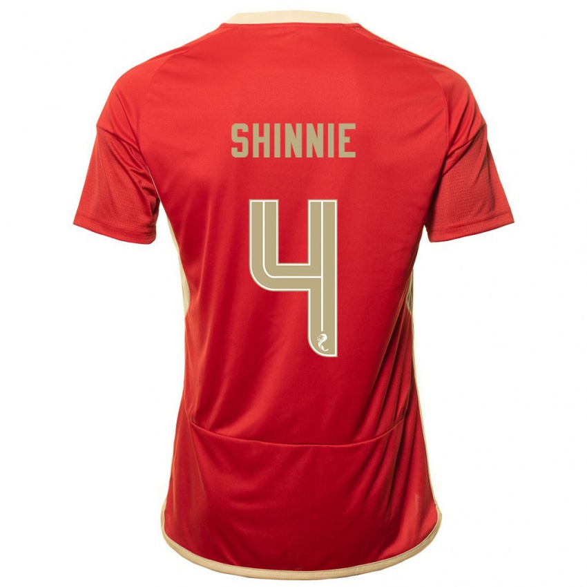 Hombre Camiseta Graeme Shinnie #4 Rojo 1ª Equipación 2023/24 La Camisa México