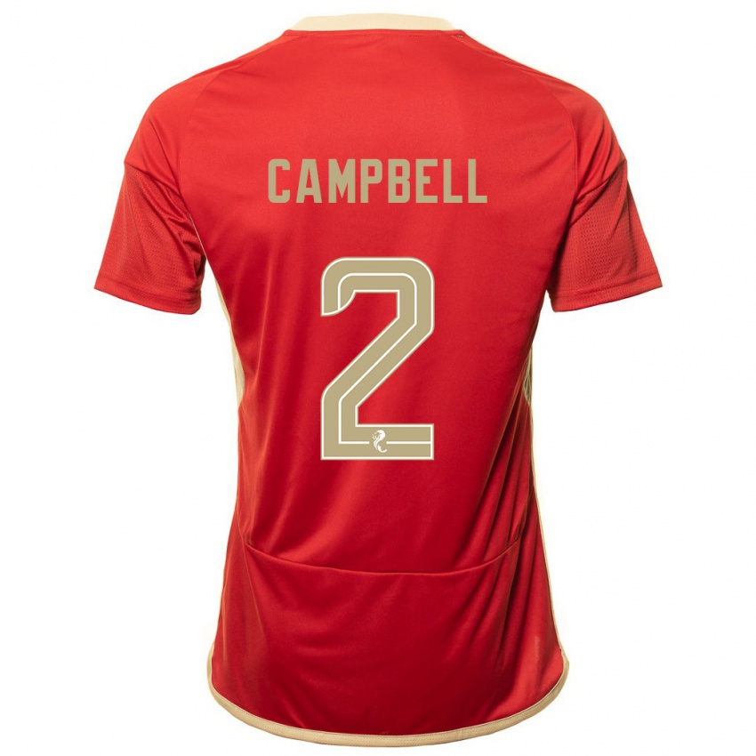 Hombre Camiseta Loren Campbell #2 Rojo 1ª Equipación 2023/24 La Camisa México
