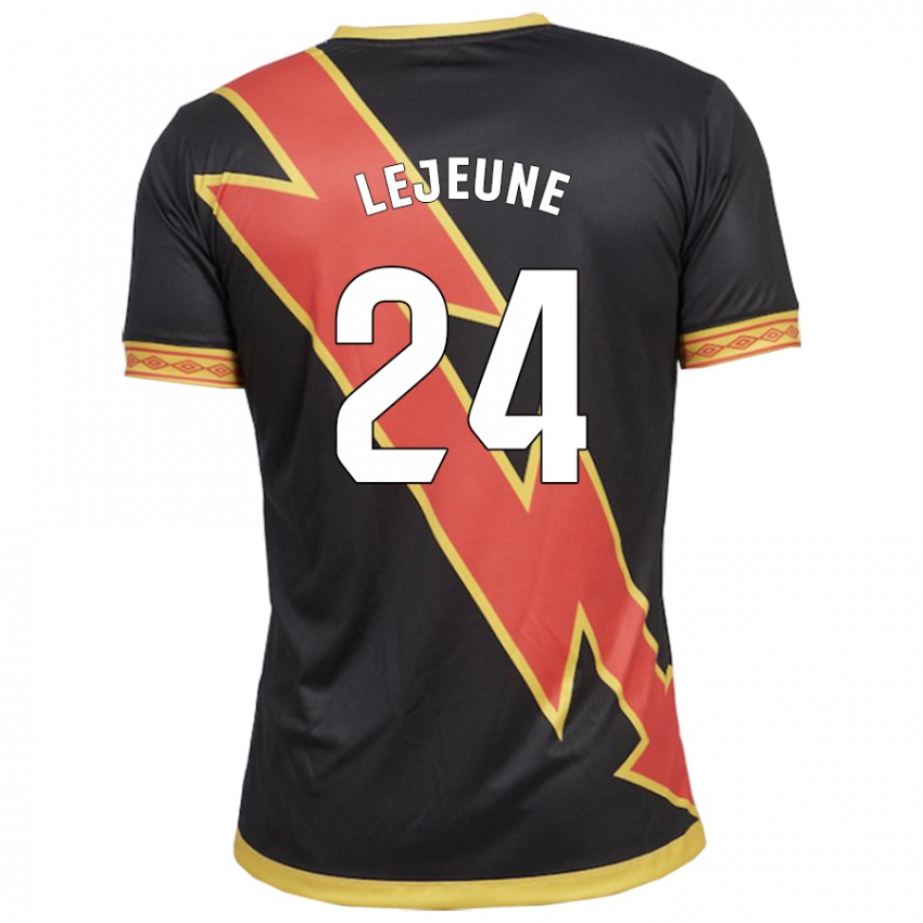 Hombre Camiseta Florian Lejeune #24 Negro 2ª Equipación 2023/24 La Camisa México