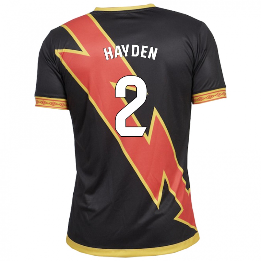 Hombre Camiseta Danielle Hayden #2 Negro 2ª Equipación 2023/24 La Camisa México