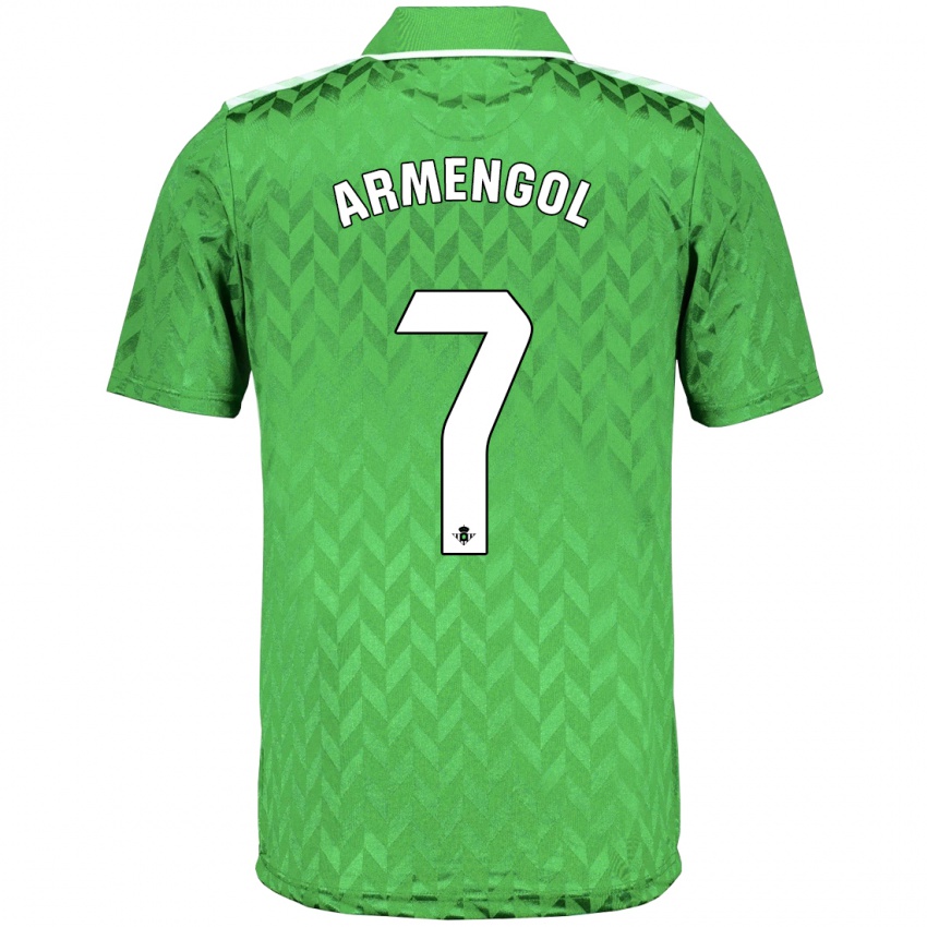 Hombre Camiseta Carla Armengol Joaniquet #7 Verde 2ª Equipación 2023/24 La Camisa México