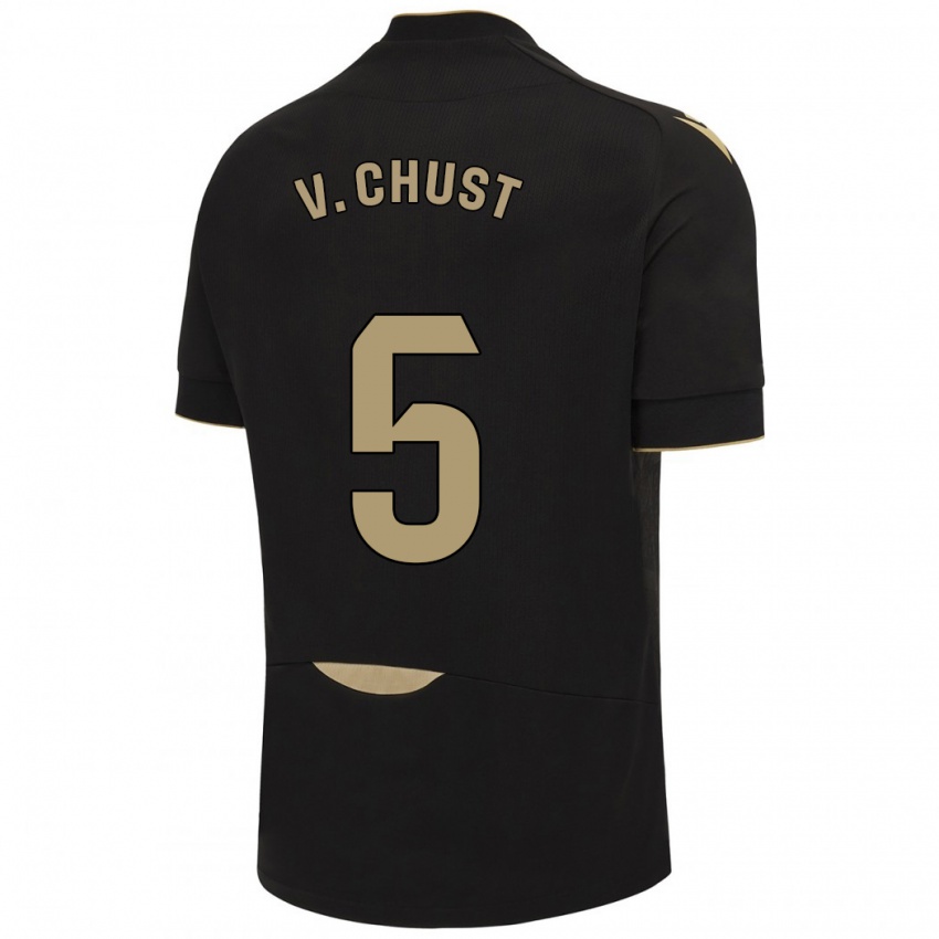Hombre Camiseta Victor Chust #5 Negro 2ª Equipación 2023/24 La Camisa México