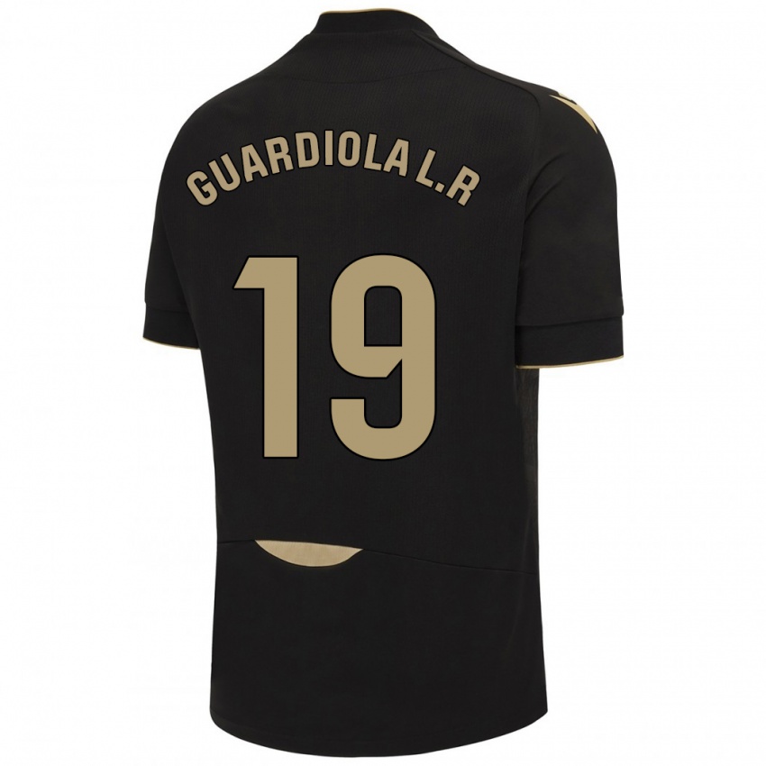 Hombre Camiseta Sergi Guardiola #19 Negro 2ª Equipación 2023/24 La Camisa México