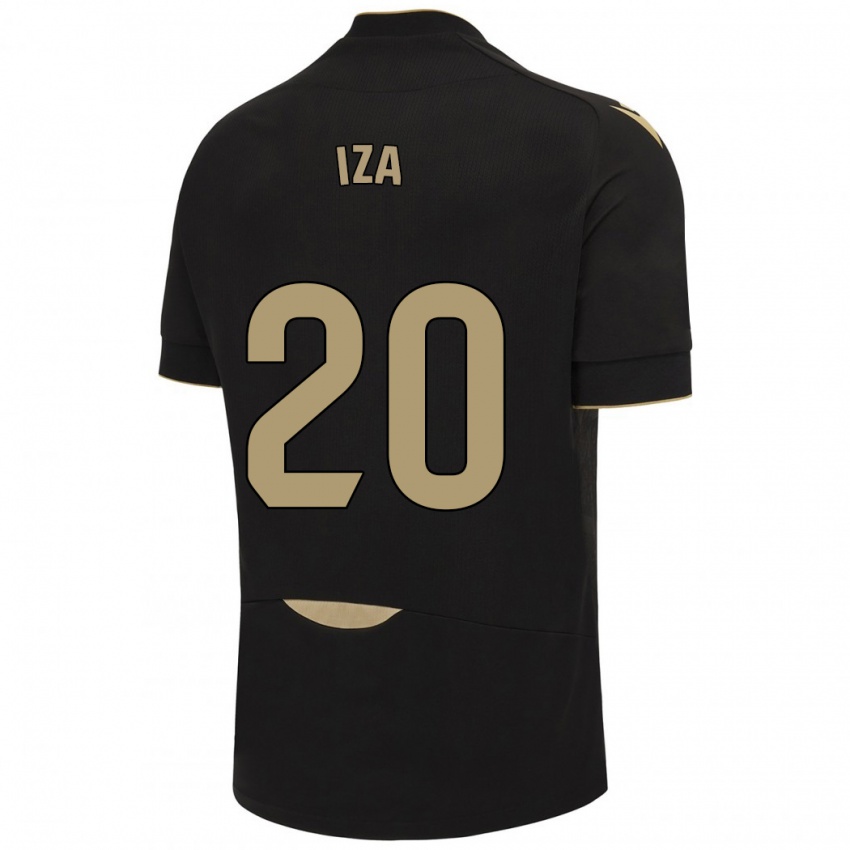 Hombre Camiseta Iza Carcelén #20 Negro 2ª Equipación 2023/24 La Camisa México