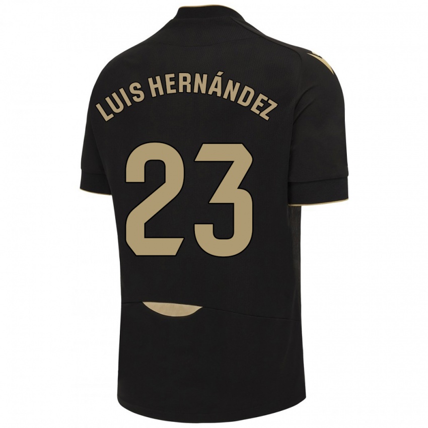 Hombre Camiseta Luis Hernández #23 Negro 2ª Equipación 2023/24 La Camisa México