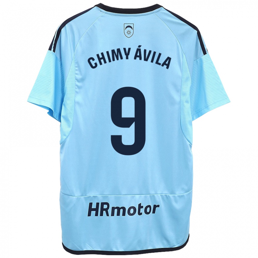 Hombre Camiseta Chimy Ávila #9 Azul 2ª Equipación 2023/24 La Camisa México