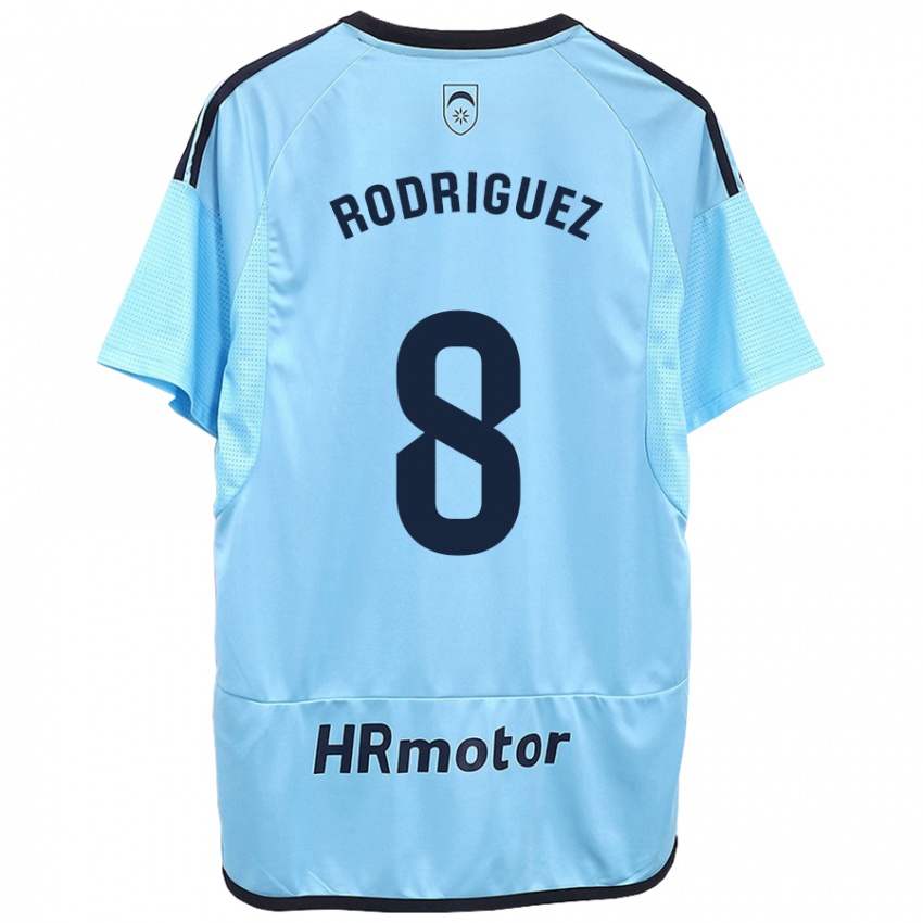 Hombre Camiseta Vanessa Rodríguez Iribarren #8 Azul 2ª Equipación 2023/24 La Camisa México