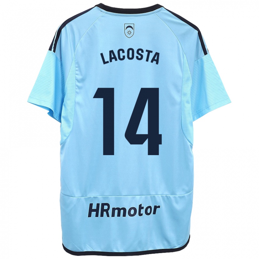 Hombre Camiseta Iara Lacosta Sanchez #14 Azul 2ª Equipación 2023/24 La Camisa México