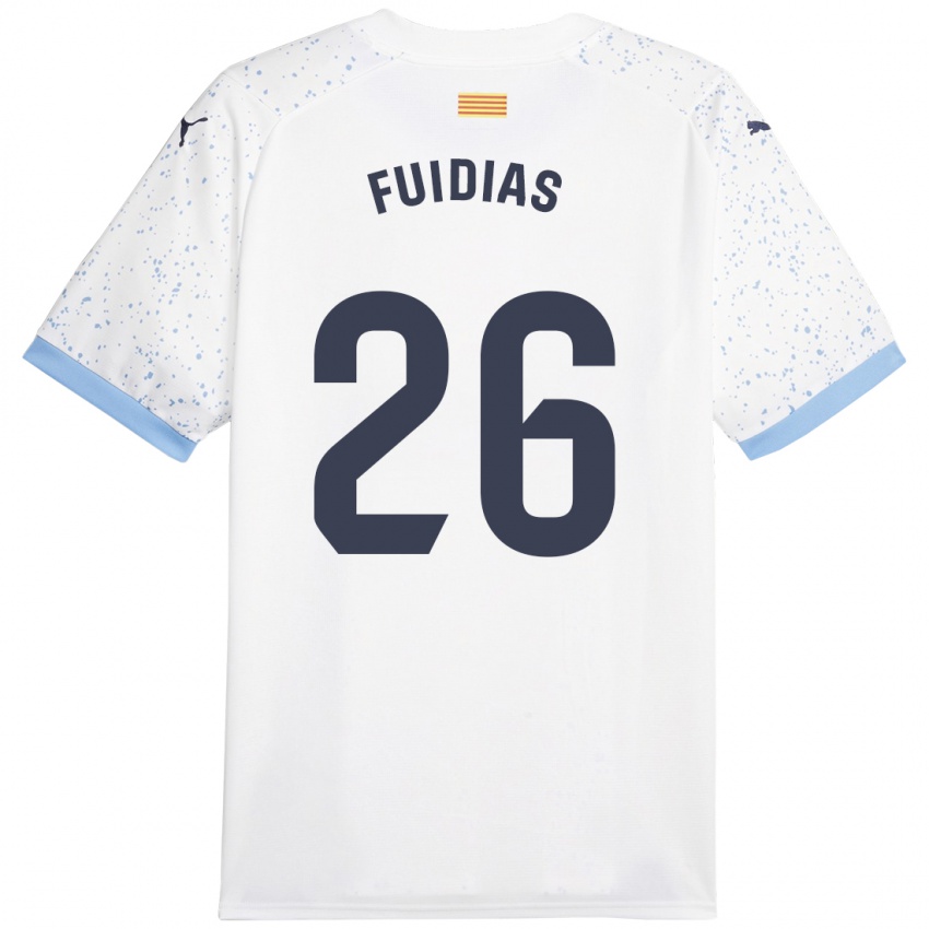 Hombre Camiseta Toni Fuidias #26 Blanco 2ª Equipación 2023/24 La Camisa México