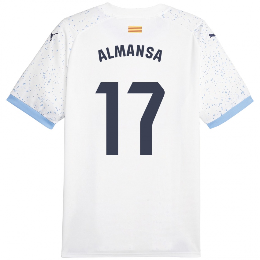 Hombre Camiseta Alex Almansa #17 Blanco 2ª Equipación 2023/24 La Camisa México