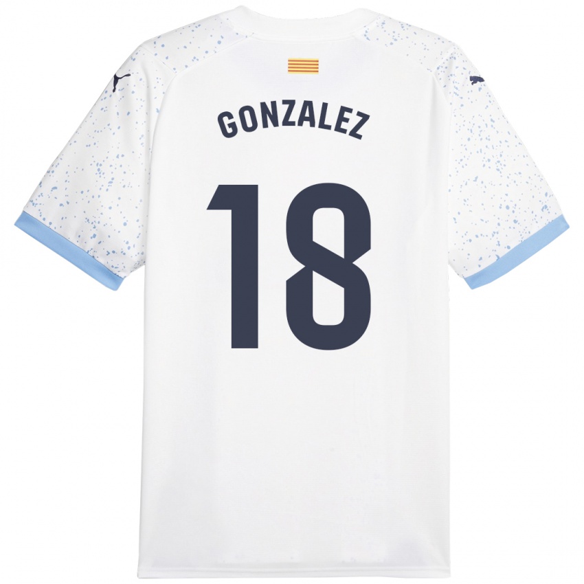 Hombre Camiseta Gerard Gonzalez #18 Blanco 2ª Equipación 2023/24 La Camisa México